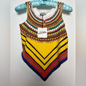 Junior Gaultier (Jean Paul Gaultier) "SUNNY" Bead Pattern Tank Top - NWT